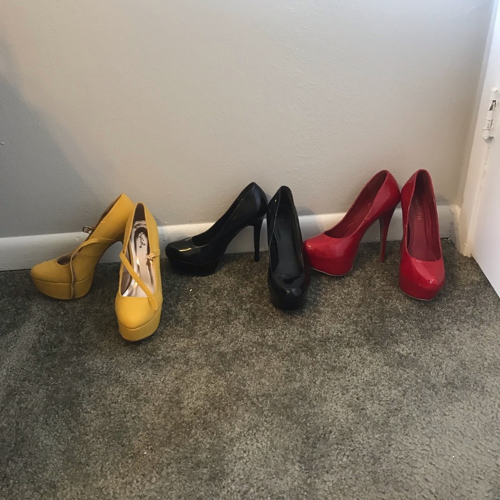 Lot of Sz 10 Women’s Heels 3 Pairs